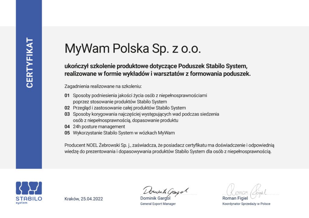 Mywam Certyfikat Web 2