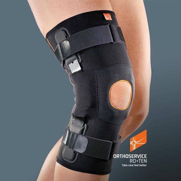 Genufit 15 Orteza Kolana Z Pierścieniem Na Rzepkę, Z Regulacją Kąta Zgięcia I Wyprostu